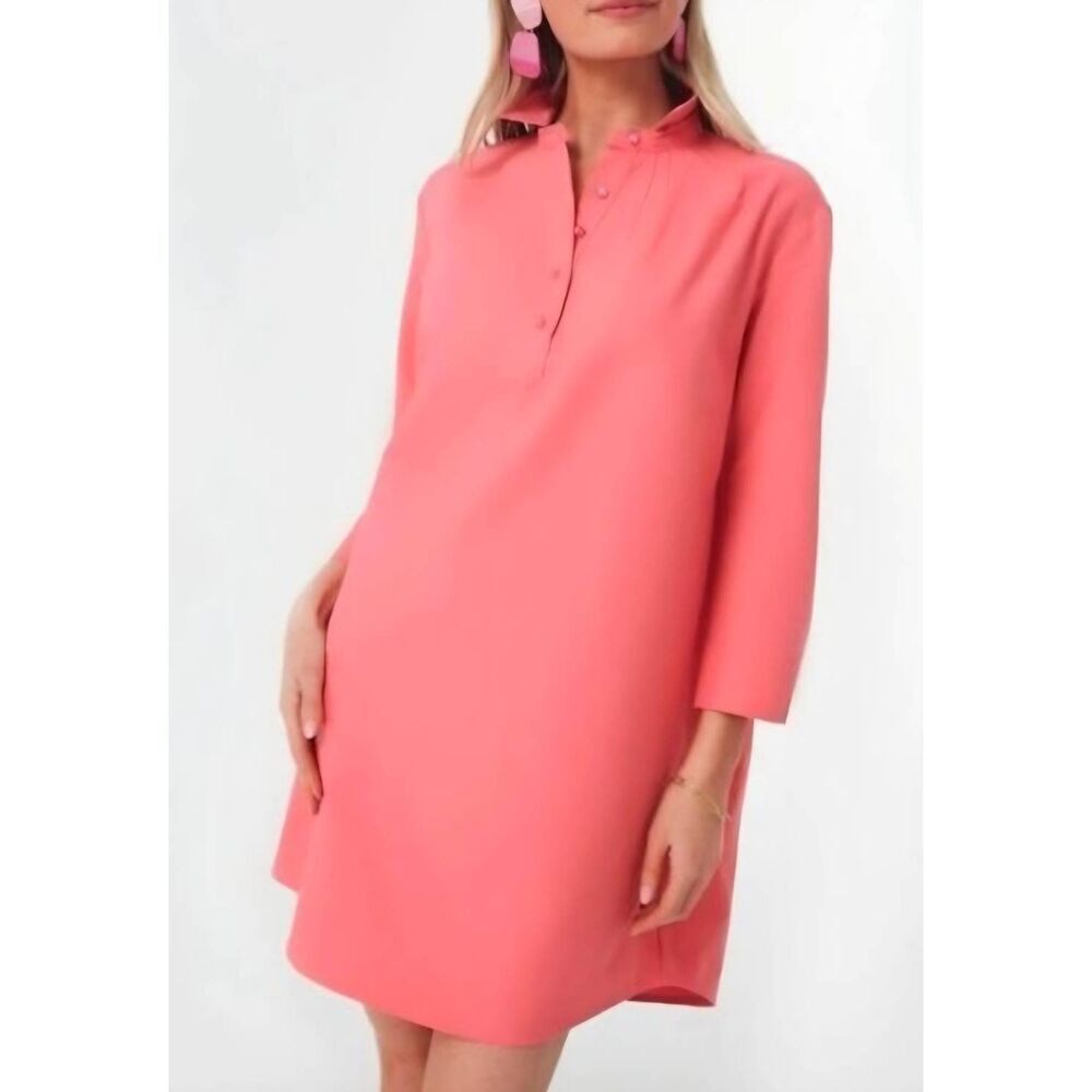 Tuckernuck Pomander Place Polly Dahlia Pink Cotton Shirt Dress Sz XS